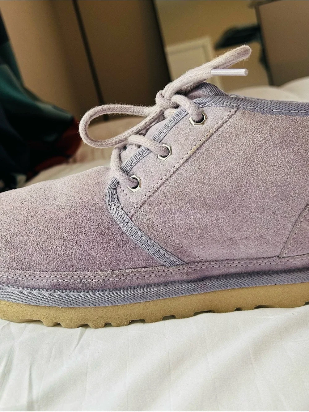 UGG Women's Suede Lace-Up Boot in Mauve